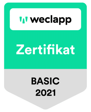 Zertifikat weclapp Basic 2021