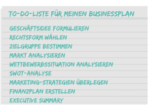 Businessplan to do Liste