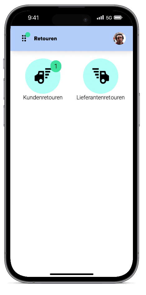 Retouren mobile Lager App