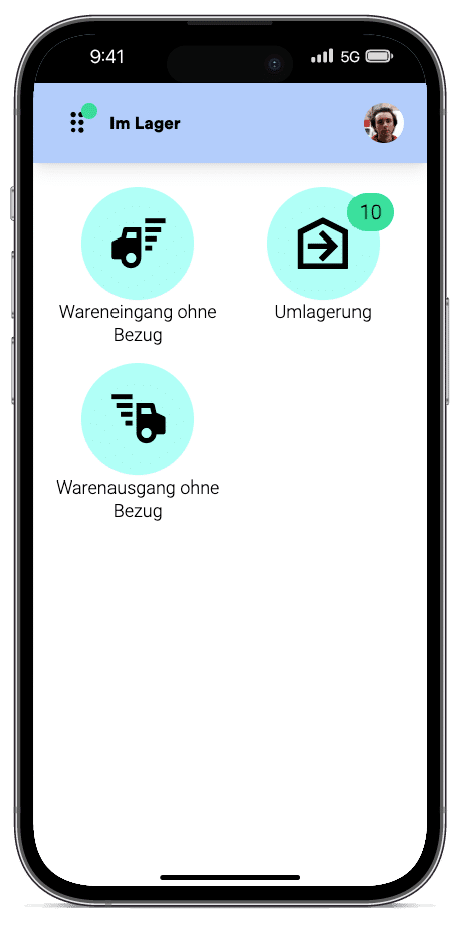 Wareneingang mobile Lager App