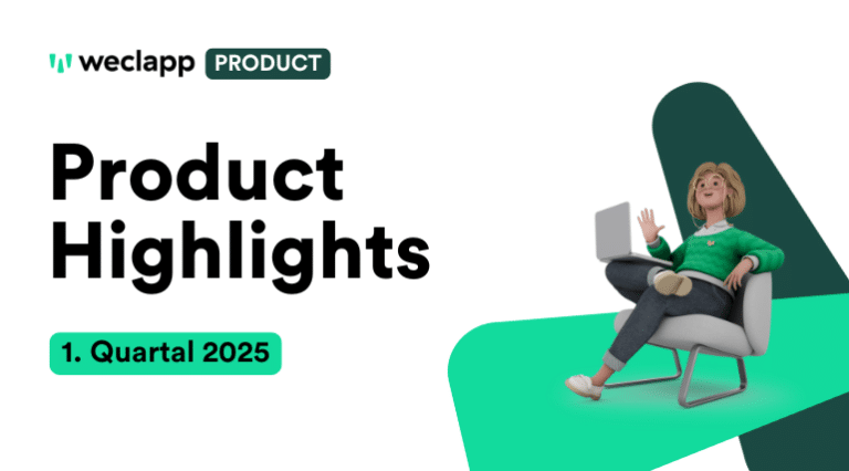 Beitragsbild der weclapp Product Highlights 1. Quartal 2025