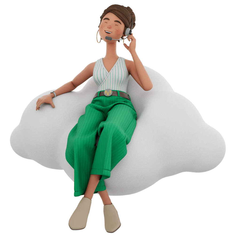 weclapp 3D Frau cloud