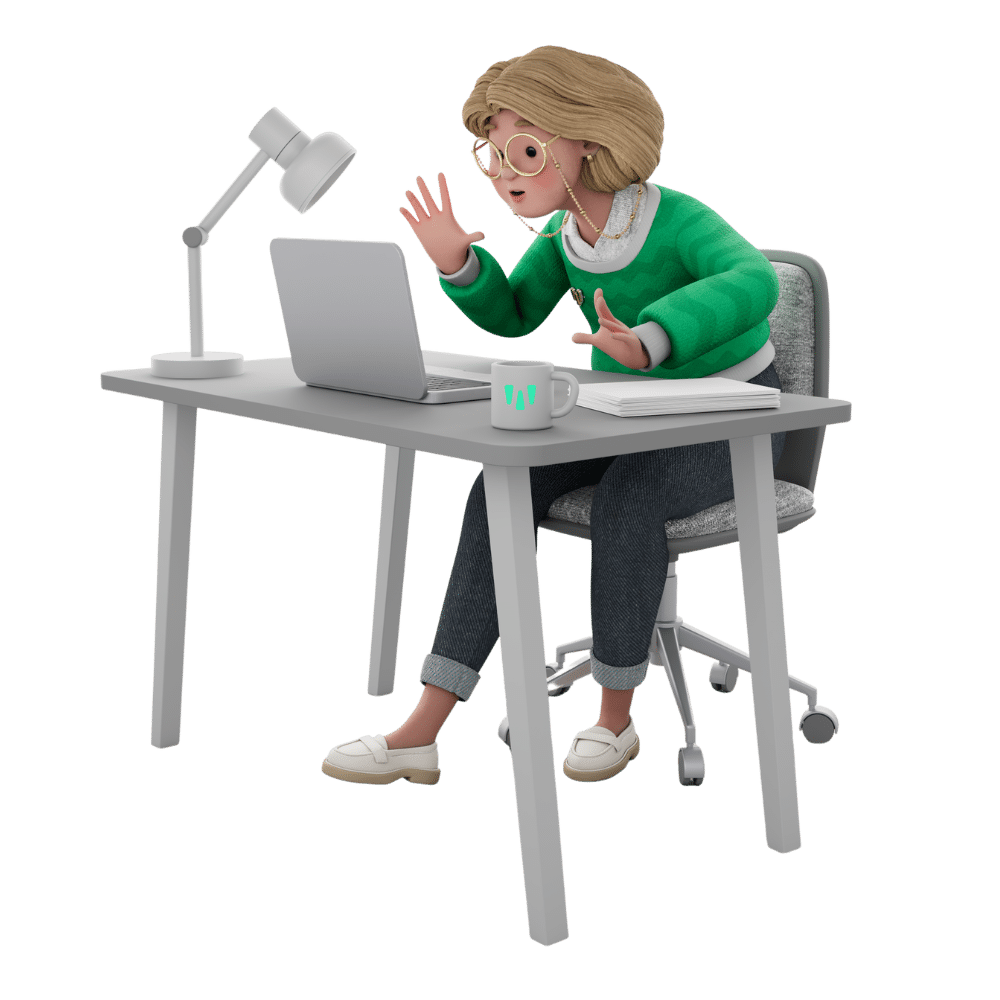weclapp 3D Frau table