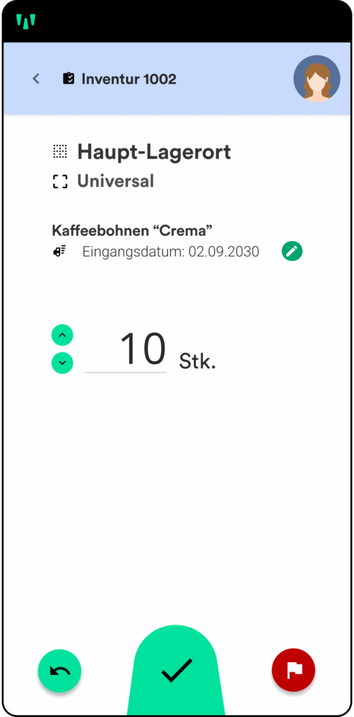 weclapp Lager-App Inventur