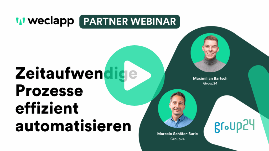 weclapp Partner Webinar aufwändige Prozesse effizient automatisieren