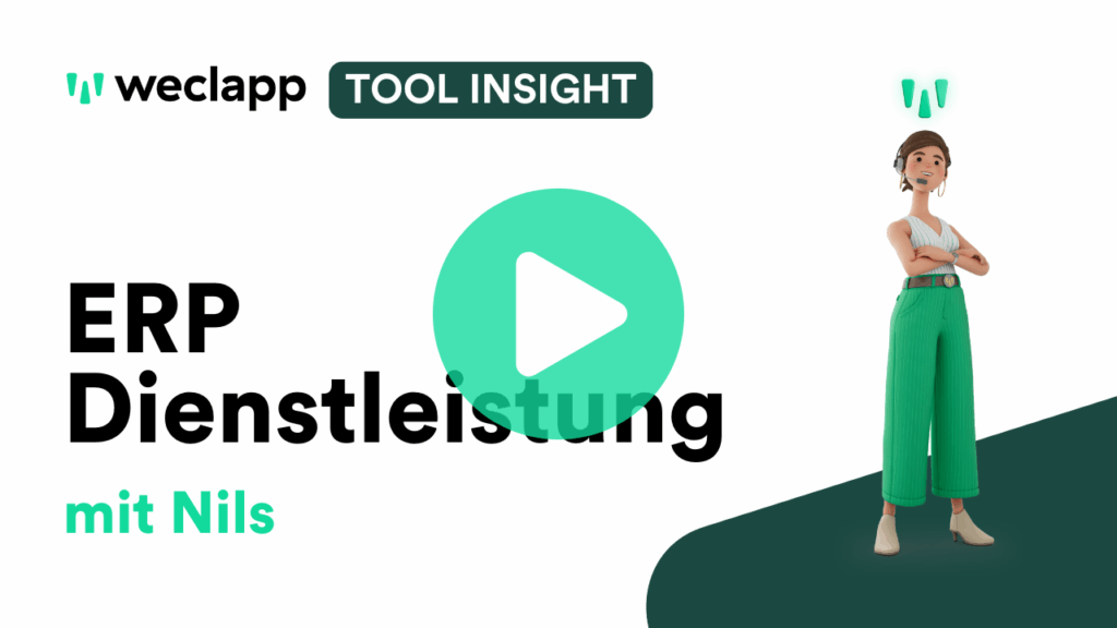 weclapp Tool Insight Dienstleistung
