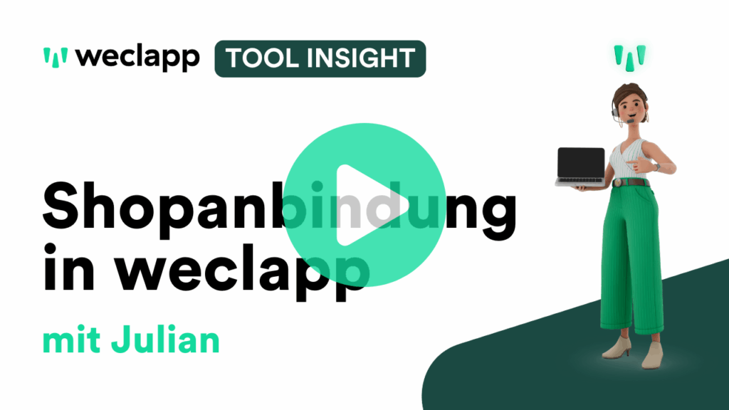 weclapp Tool Insight Shopanbindung