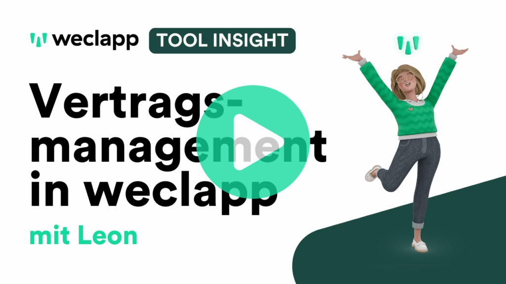 weclapp Tool Insight Vertragsmanagement
