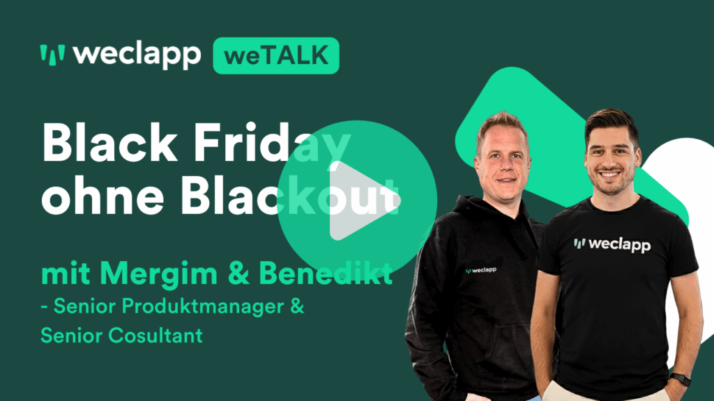 weclapp Webinar Black Friday ohne Blackout
